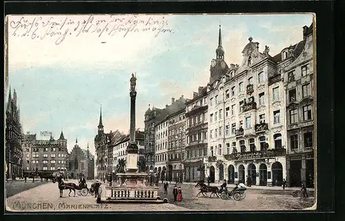 AK München, Marienplatz