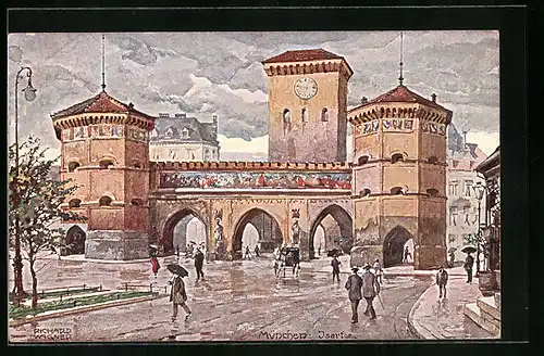 Künstler-AK Richard Wagner: München, Isartor