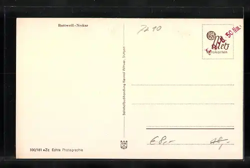 AK Rottweil am Neckar, Teilansicht mit Viadukt