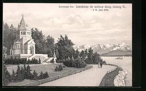 AK Starnberg, Die Votivkirche für König Ludwig II. am Starnberger See