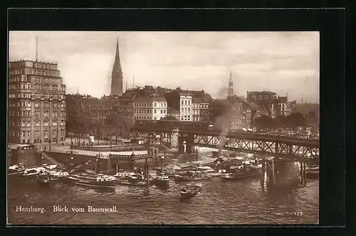 AK Hamburg-Neustadt, Blick vom Baumwall