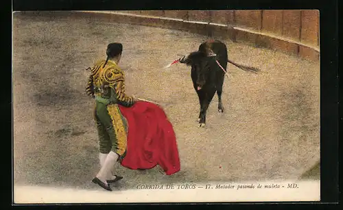 AK Corrida de Toros, Matador pasando de muleta, Stierkampf