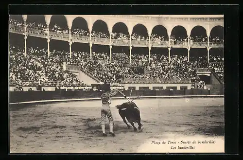 AK Plaza de Toros, Suerte de banderillas, les banderilles, Stierkampf