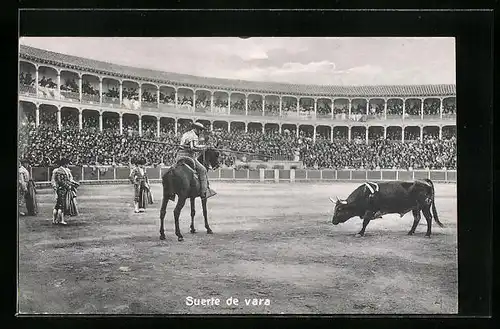 AK Suerte de vara, Szene beim Stierkampf