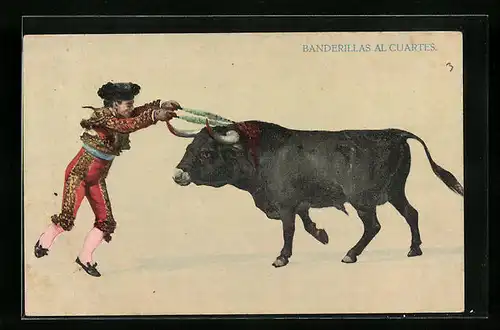 AK Banderillas al Cuartes, Stierkampf