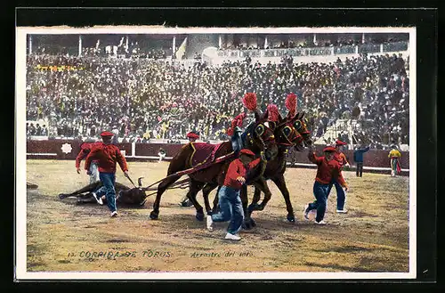 AK Corrida de Toros, Arrastre del toro, Stierkampf