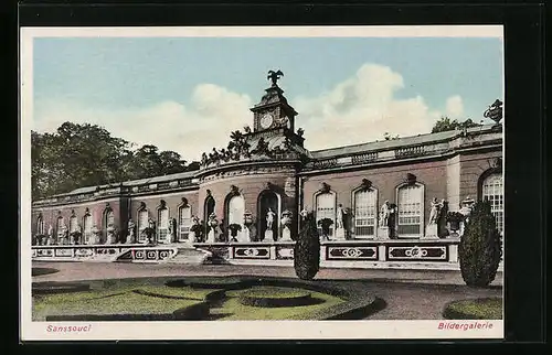 AK Potsdam-Sanssouci, Bildergalerie im Schloss