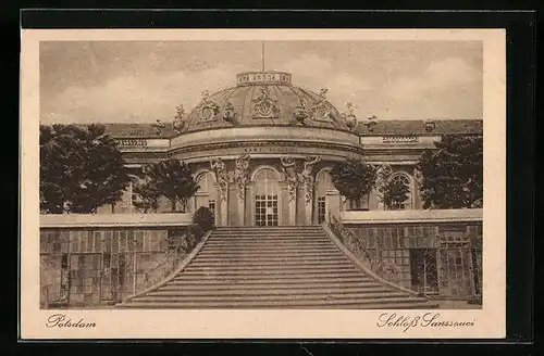 AK Potsdam, Aufgang zum Schloss Sanssouci