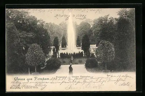 AK Potsdam-Sanssouci, Grosse Fontaine