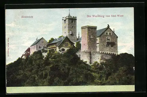 AK Eisenach, Die Wartburg von Süd-West