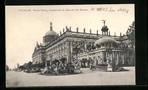 AK Potsdam-Sanssouci, Neues Palais - Sommersitz Sr. Majestät des Kaisers