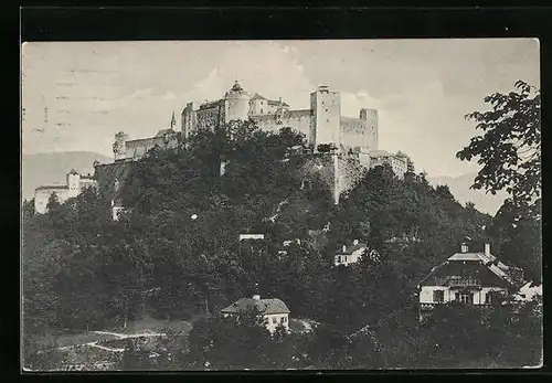 AK Hohensalzburg, Blick zur Burg