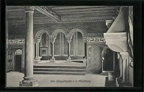 AK Eisenach, die Sängerlaube in der Wartburg
