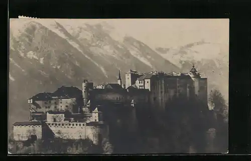 AK Salzburg, Blick zur Festung Hohensalzburg