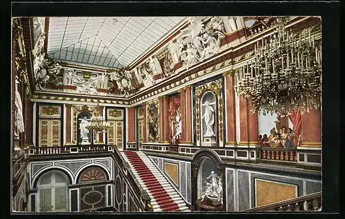 AK Herrenchiemsee, Treppenhaus im Königsschloss