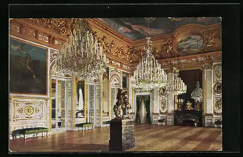 AK Herrenchiemsee, Ochsenaugensaal im Schloss