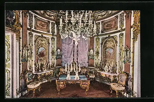 AK Herrenchiemsee, Porzellanzimmer im Schloss