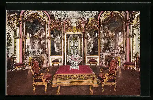 AK Herrenchiemsee, Speisezimmer im Schloss