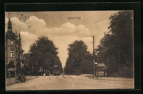 AK Köln-Neustadt, Salierring mit Strassenbahn