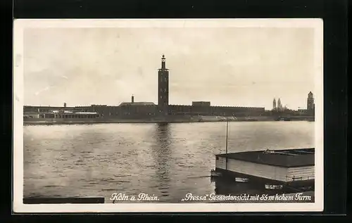 AK Köln-Deutz, Pressa Gesamtansicht mit hohem Turm