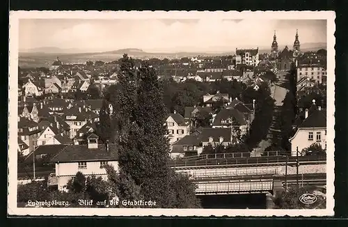 AK Ludwigsburg, Blick auf die Stadtkirche