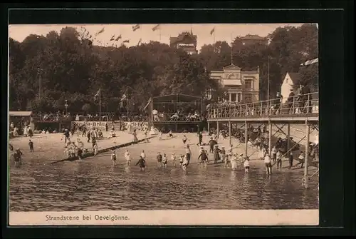 AK Hamburg-Oevelgönne, Strandszene