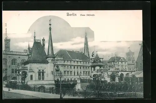 AK Berlin, Neue Schleuse am Mühlendamm