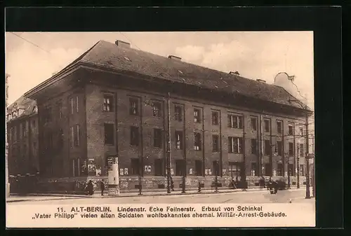 AK Berlin, Lindenstrasse, Ecke Feilnerstrasse, erbaut von Schinkel