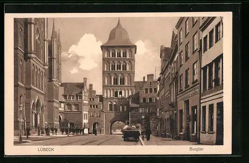 AK Lübeck, Partie am Burgtor