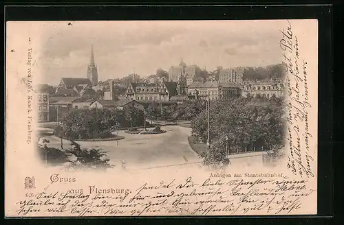 AK Flensburg, Anlagen am Staatsbahnhof