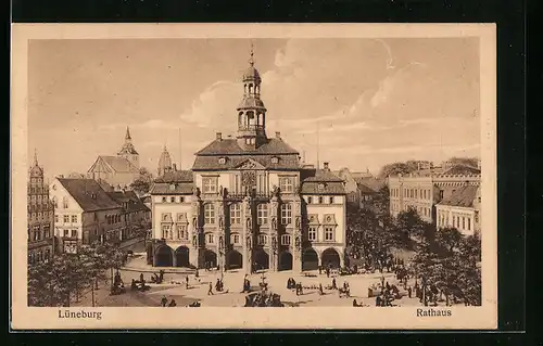 AK Lüneburg, Rathaus aus der Vogelschau