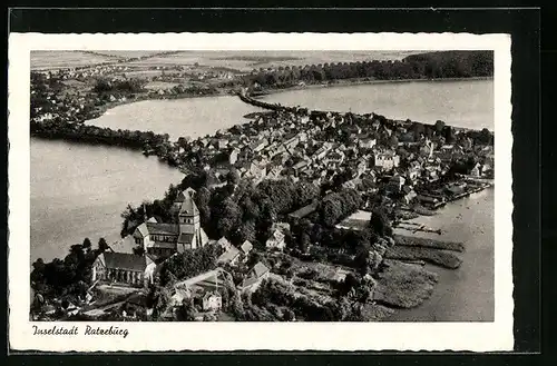 AK Ratzeburg, Ortsansicht aus der Vogelschau