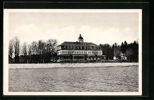 AK Haffkrug /Ostsee, Kinder-Erholungsheim Produktion vom Wasser aus gesehen