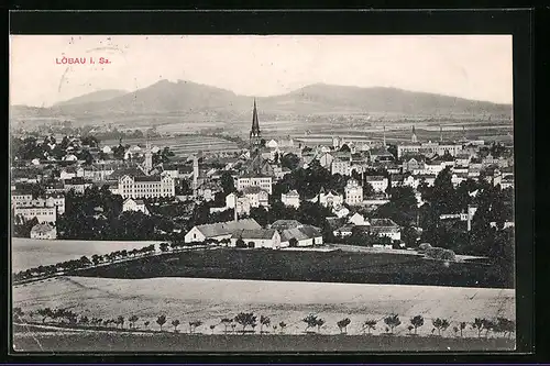 AK Löbau /Sa., Teilansicht
