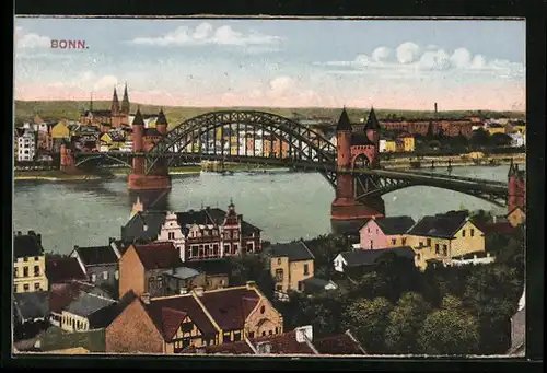 AK Bonn, Totalansicht mit Flusspartie
