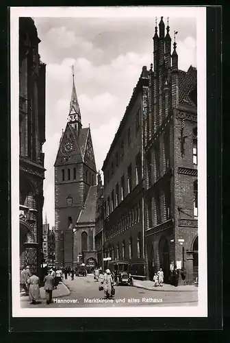 AK Hannover, Marktkirche und altes Rathaus