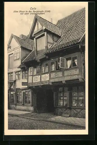 AK Celle, Altes Haus in der Bergstrasse