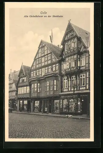 AK Celle, Alte Giebelhäuser an der Stechbahn