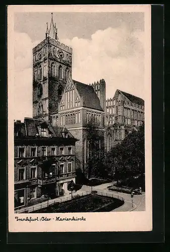 AK Frankfurt a. O., Blick zur Marienkirche