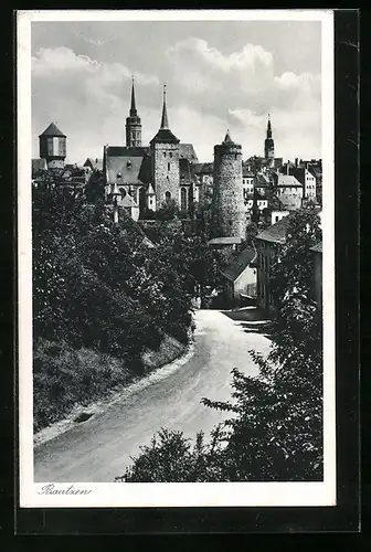 AK Bautzen, Ortsansicht mit Michaeliskirche