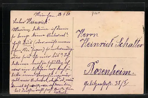 AK München, Gesamtansicht aus der Vogelschau