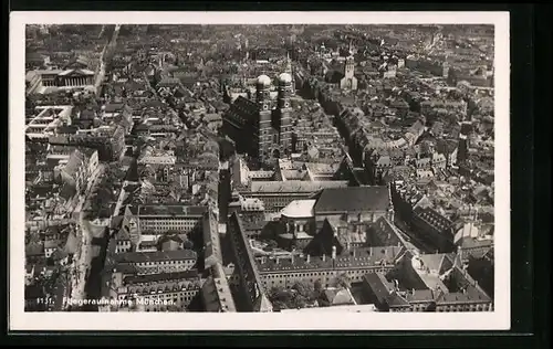 AK München, Ortsansicht vom Flugzeug aus