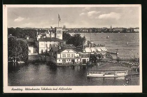 AK Hamburg, Uhlenhorster Fährhaus und Aussenalster