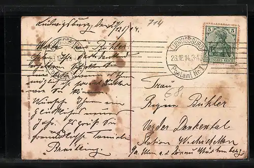 AK Ludwigsburg, Generalansicht der Stadt