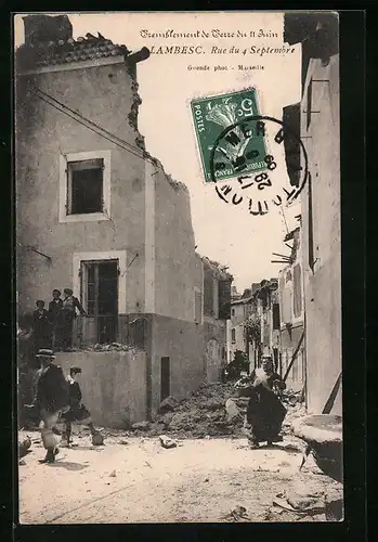 AK Lambesc, Rue du 4 Septembre, Tremblement de Terre