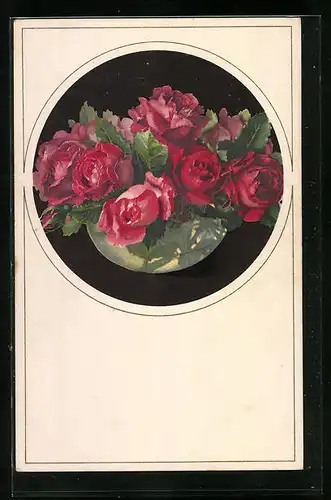 Künstler-AK Meissner & Buch (M&B) Serie 2277: Blühende rote Rosen