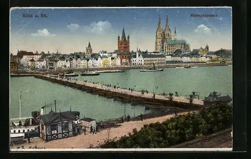 AK Köln, Rheinpanorama