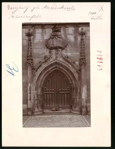Fotografie Brück & Sohn Meissen, Ansicht Weissenfels / Saale, Blick auf das Portal der Marienkirche