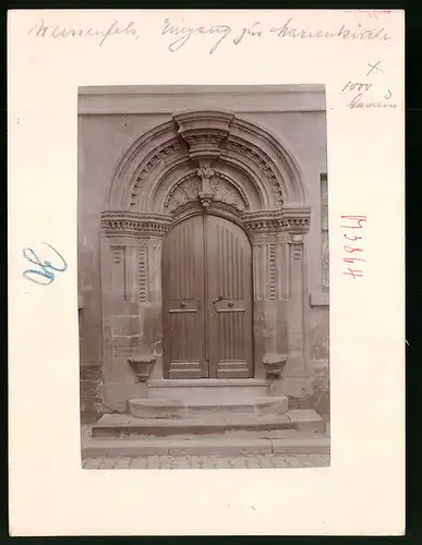 Fotografie Brück & Sohn Meissen, Ansicht Weissenfels / Saale, Blick auf das Portal der Marienkirche