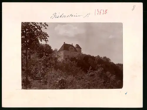 Fotografie Brück & Sohn Meissen, Ansicht Bieberstein i. Sa., Blick auf das Schloss Bieberstein
